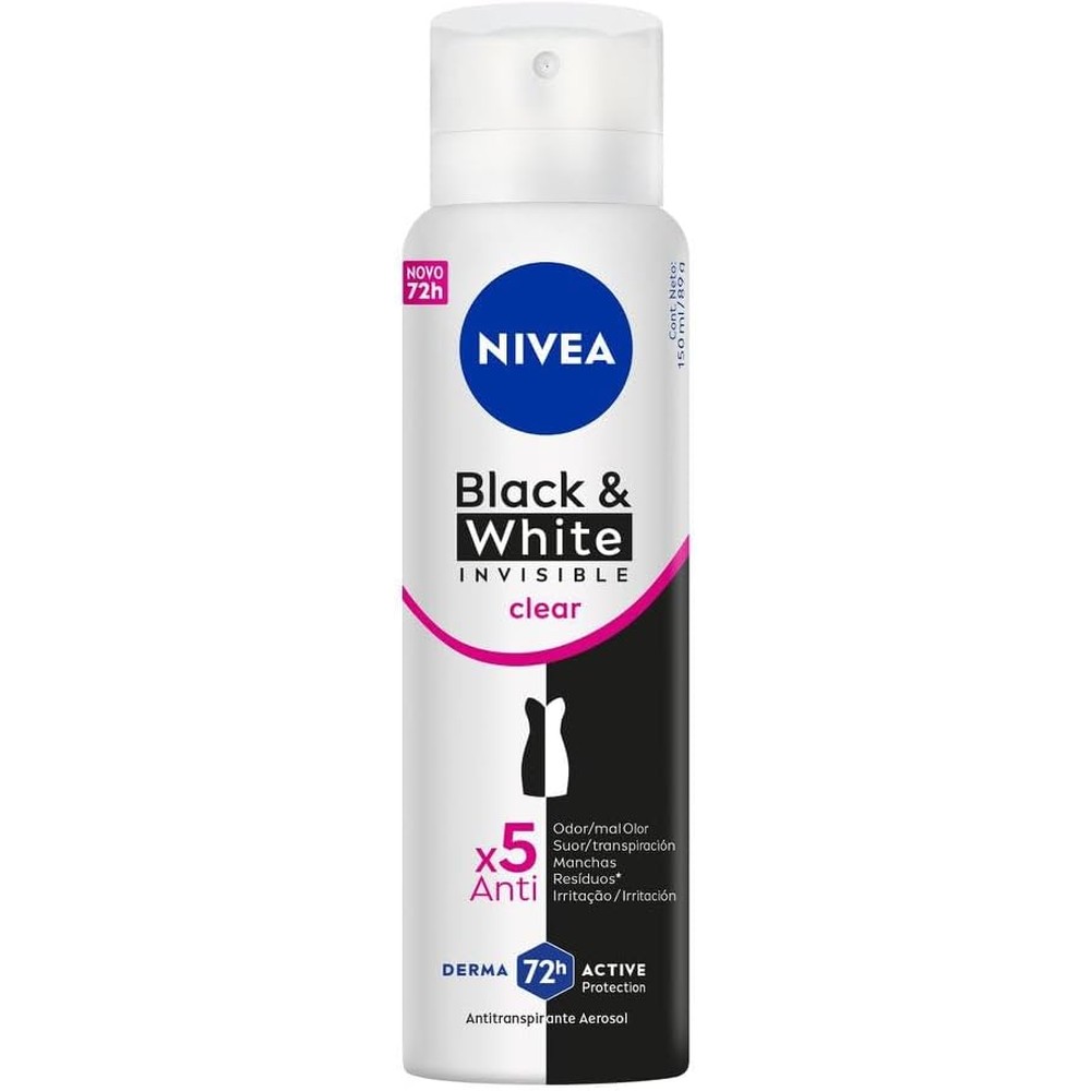 NIVEA Deo Aerosol Black & White Invisible Clear 150ml